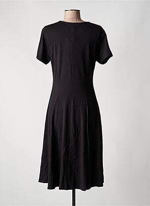 Robe mi-longue manches courtes manches courtes noir JOY'S PARIS femme