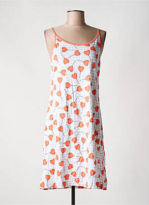 Chemise de nuit imprimé fantaisie blanc REBELLE BY PASTUNETTE femme