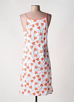 Chemise de nuit imprimé fantaisie blanc REBELLE BY PASTUNETTE femme