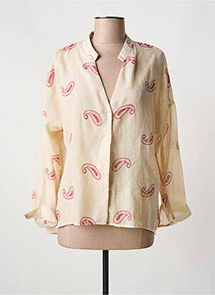 Chemisier coupe cintrée manches longues beige IN APRIL 1986 femme