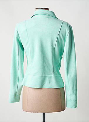 Veste casual tissage suedine bleu JOLIFLY femme