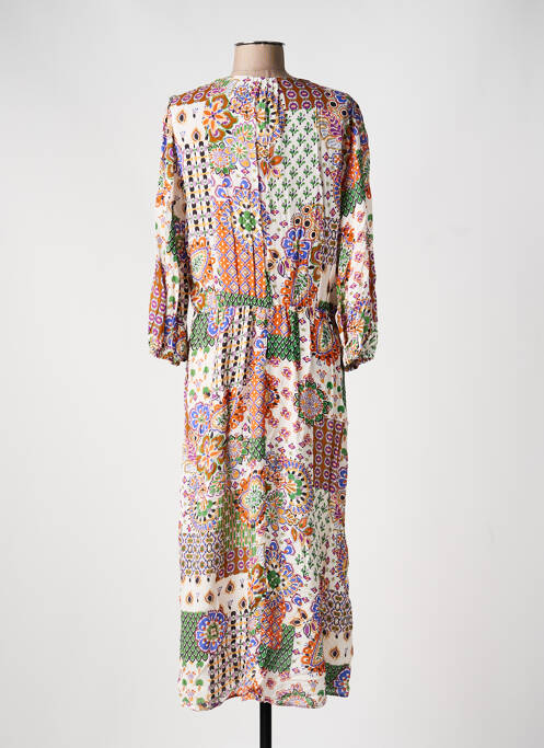 Robe longue manches longues manches longues blanc EMA BLUE'S femme