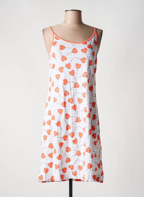 Chemise de nuit imprimé fantaisie blanc REBELLE BY PASTUNETTE femme