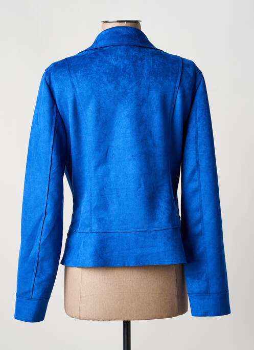 Veste casual col tailleur bleu JOLIFLY femme