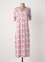 Chemise de nuit col v rose PASTUNETTE femme
