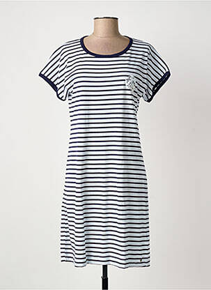 Chemise de nuit imprimé rayures bleu REBELLE BY PASTUNETTE femme