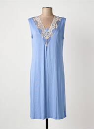 Chemise de nuit col v bleu PASTUNETTE femme