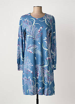Chemise de nuit manches longues bleu PASTUNETTE femme