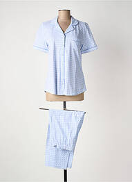 Pyjama tissage jersey bleu PASTUNETTE femme