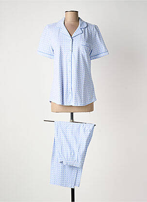 Pyjama tissage jersey bleu PASTUNETTE femme