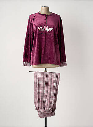 Pyjama coupe droite rouge LOVELX femme