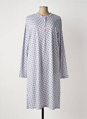 Chemise de nuit manches longues gris CARESS femme