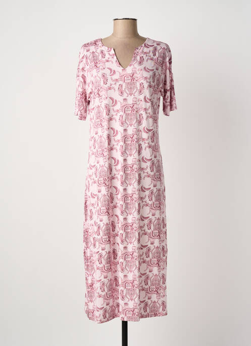 Chemise de nuit col v rose PASTUNETTE femme