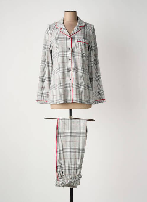 Pyjama tissage jersey gris PASTUNETTE femme