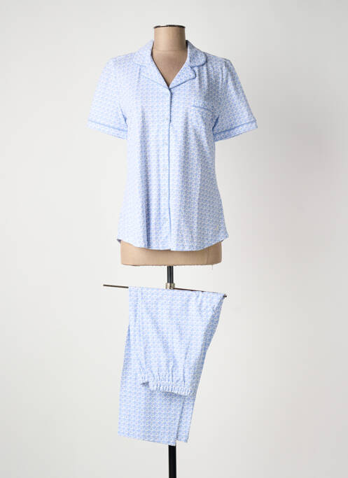 Pyjama tissage jersey bleu PASTUNETTE femme