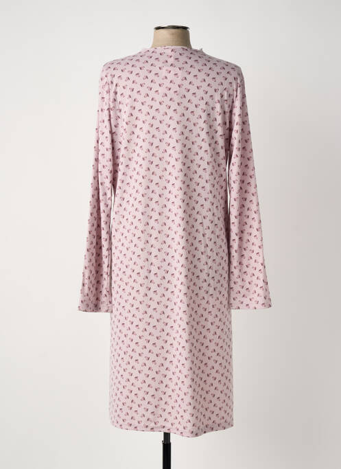 Chemise de nuit manches longues rose CARESS femme