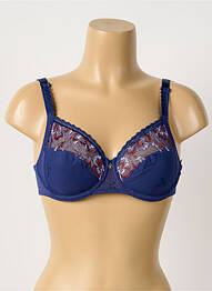 Soutien-gorge effet matière satinée haut soutien-gorge emboitant bleu CHANTELLE femme