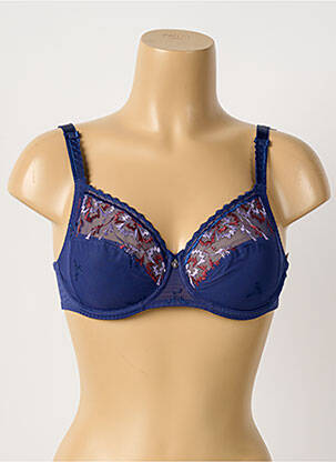 Soutien-gorge effet matière satinée haut soutien-gorge emboitant bleu CHANTELLE femme