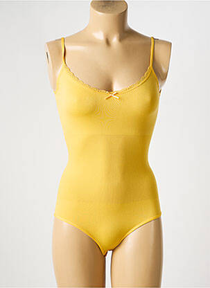 Body lingerie stretch jaune TYZI femme