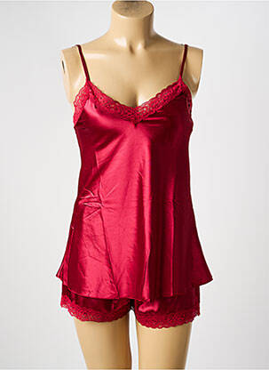 Pyjama col v rouge COOTAIYA femme