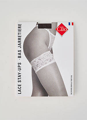 Bas maintien jarretelles marron CLIO femme