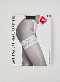 Bas maintien jarretelles marron CLIO femme