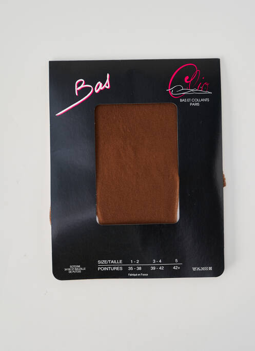 Bas stretch marron CLIO femme