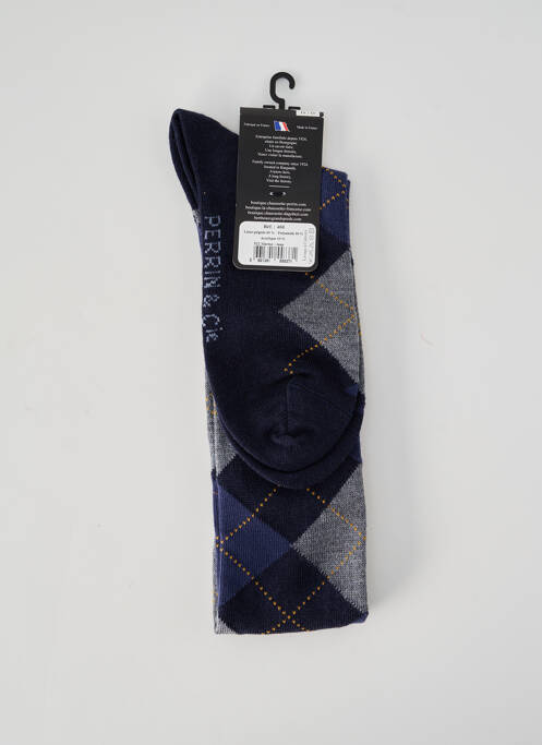 Chaussettes bleu PERRIN homme