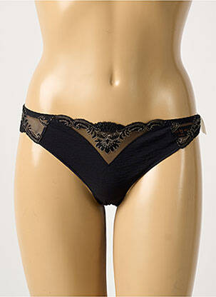 Tanga stretch noir LOUISA BRACQ femme