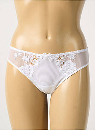 Tanga stretch blanc AMBRA femme