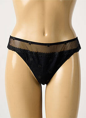 String stretch noir SECRET D'EVA femme