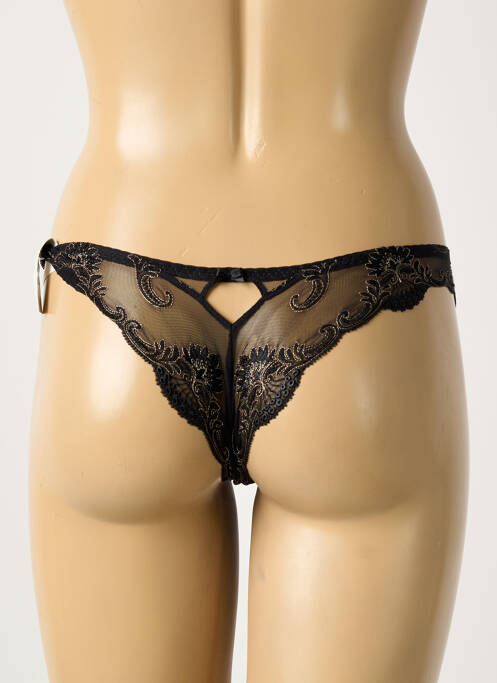 Tanga stretch noir LOUISA BRACQ femme