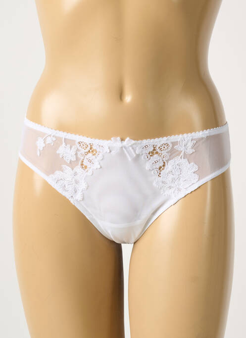 Tanga stretch blanc AMBRA femme