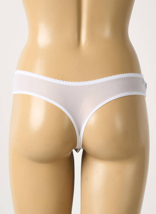 Tanga stretch blanc AMBRA femme