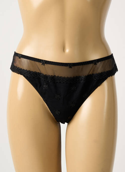 String stretch noir SECRET D'EVA femme