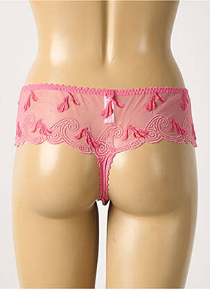 Tanga légère et transparente rose SECRET D'EVA femme