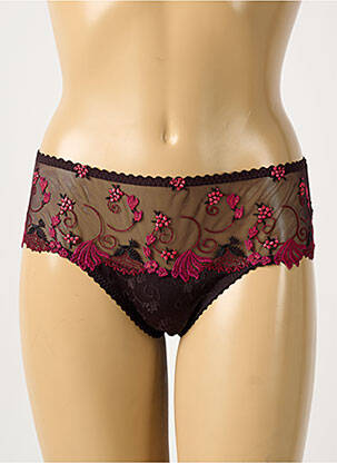 Tanga légère et transparente violet SECRET D'EVA femme