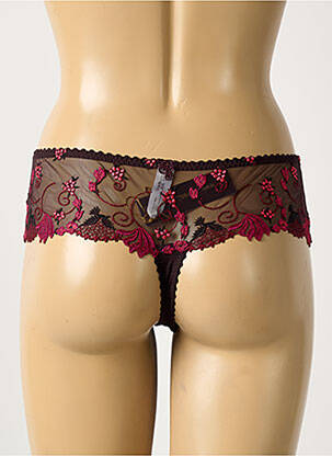 Tanga légère et transparente violet SECRET D'EVA femme