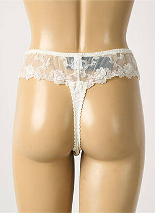 String broderie blanc SECRET D'EVA femme