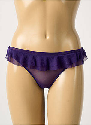 Tanga légère et transparente violet CHANTAL THOMASS femme