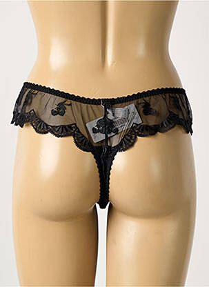 String stretch noir SECRET D'EVA femme