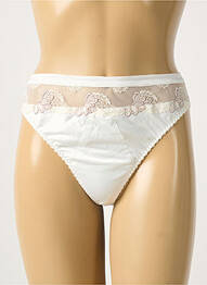 String tissage satiné blanc SECRET D'EVA femme