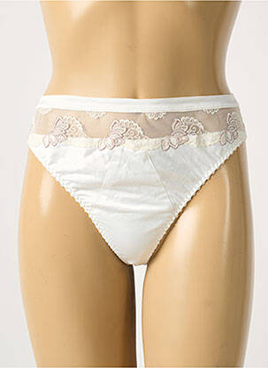 String tissage satiné blanc SECRET D'EVA femme