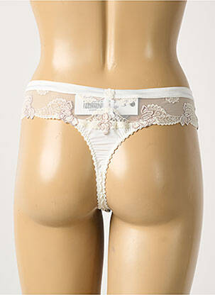 String tissage satiné blanc SECRET D'EVA femme