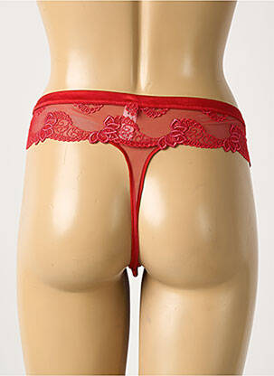 String tissage satiné rouge SECRET D'EVA femme