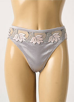 String tissage satiné gris SECRET D'EVA femme