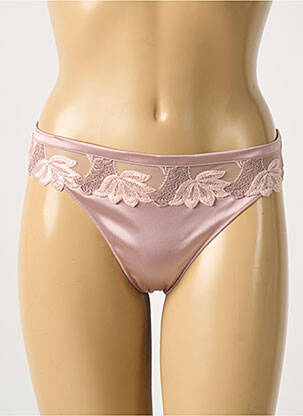 String tissage satiné rose SECRET D'EVA femme