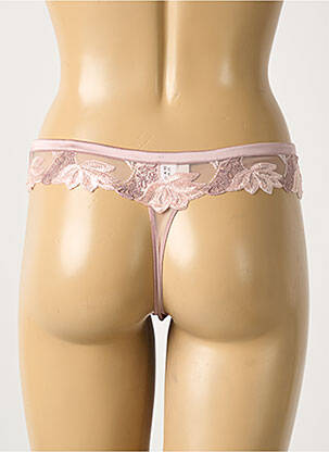 String tissage satiné rose SECRET D'EVA femme