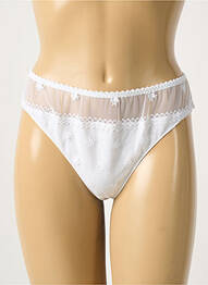 String effet matière satinée blanc SECRET D'EVA femme