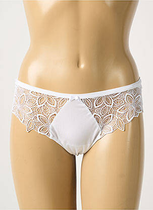 Tanga stretch blanc AMBRA femme